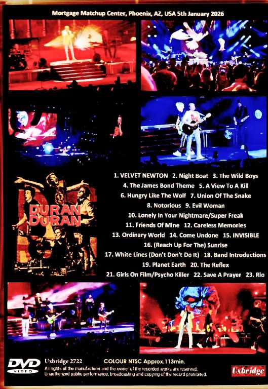 Duran Duran Duran Duran Duran/AZ,USA 01.05.2026 Complete