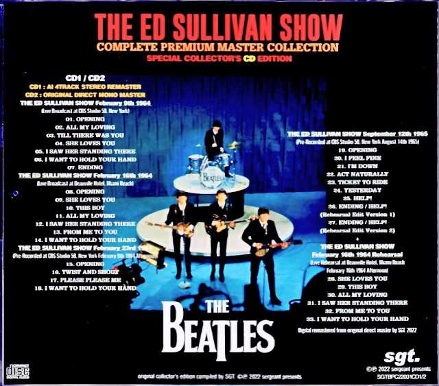 Beatles/ED Sullivan Show Special Collector's CD Edition