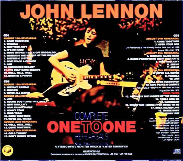 John Lennon One to One Rehearsals NY,USA 1972 Complete