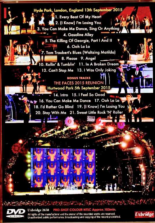 Rod Stewart Faces/London, UK 2015 2-Day Multi-Cam Edition