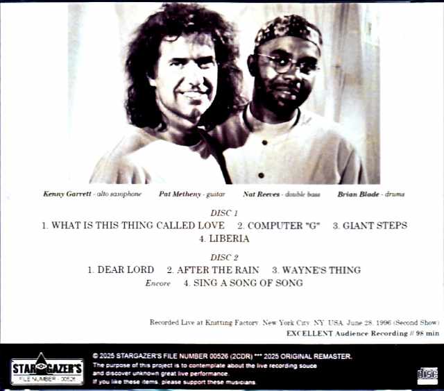 Kenny Garrett Quartet Pat Metheny/NY,USA 1996 Second Show