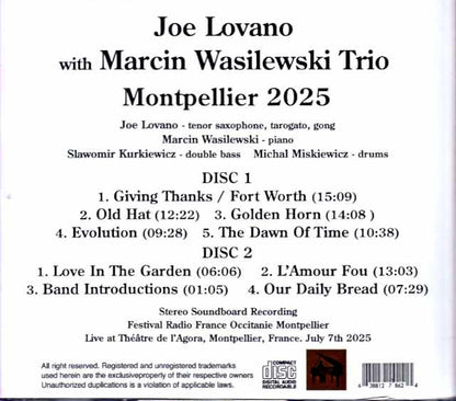 Joe Lovano Marcin Wasilewski Trio Joe Lovano Marcin Wasilewski/France 2025 Soundboard Edition