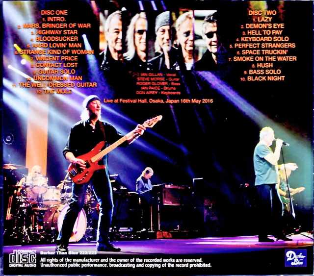 Deep Purple/Osaka,Japan 2016 Complete