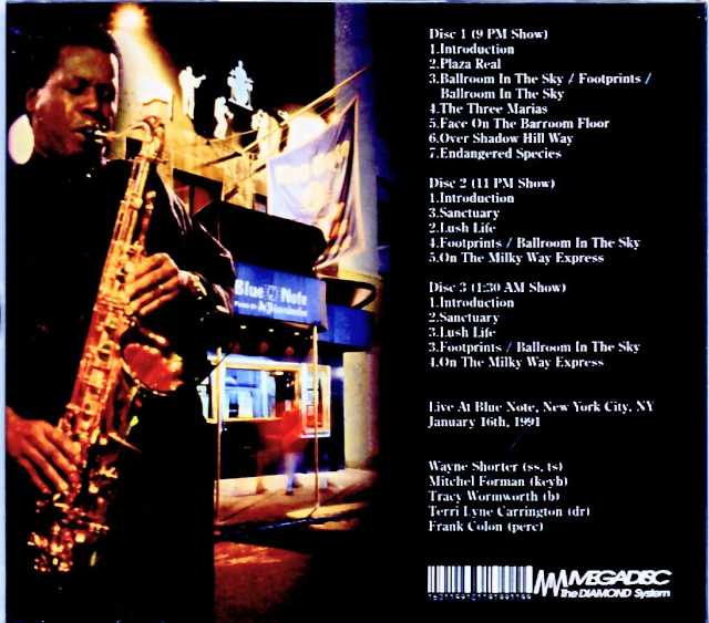 Wayne Shorter/NY,USA 1.16.1991 3 Shows