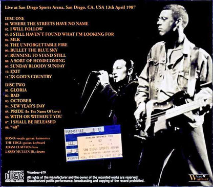 U2 U2/CA,USA 04.13.1987 Complete