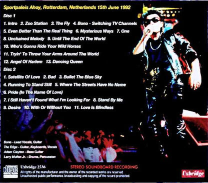 U2 You2/Netherlands 06.15.1992 Complete Soundboard Matrix Edition