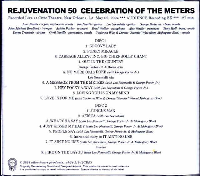 Meters Dumpstaphunk, George Porter Jr. Meters/LA, USA 2024 Complete