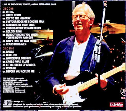 Eric Clapton/Tokyo,Japan 4.26.2025 Complete