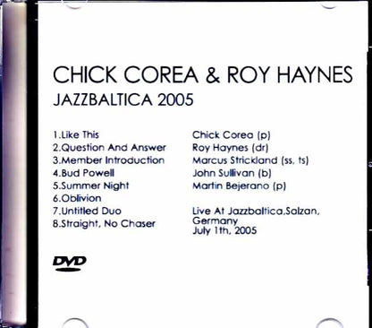 Chick Corea Roy Haynes/Germany 2005 Multi-Cam Edition Jewel Version