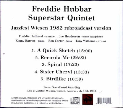 Freddie Hubbard Superstar Quintet Joe Henderson, Kenny Barron, Ron Carter, Tony Williams Freddie Hubbard/Austria 1982 Complete Soundboard Edition