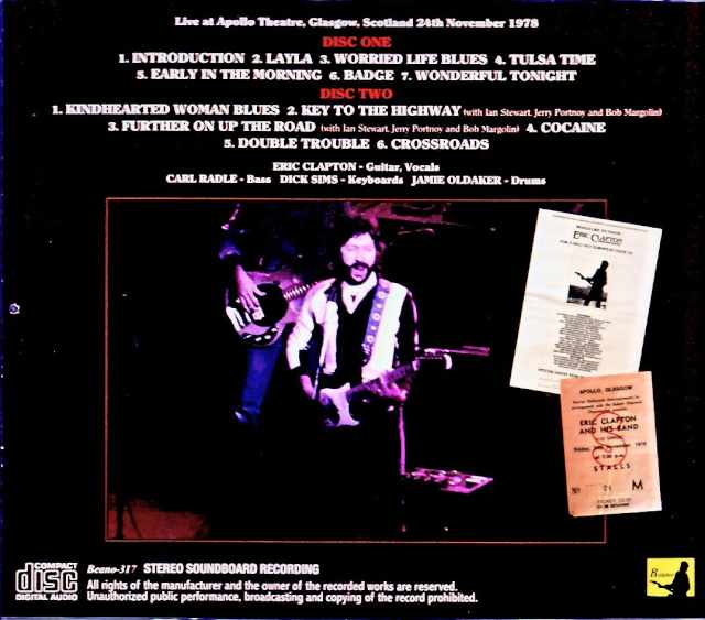 Eric Clapton/Scotland,UK 11.24.1978 Complete Soundboard Edition