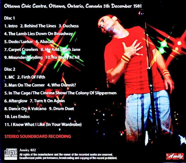 Genesis/Canada 12.05.1981 Complete Soundboard Edition