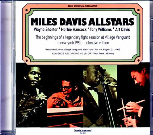 Miles Davis Allstars Wayne Shorter, Herbie Hancock, Tony Williams Miles Davis/NY, USA 1965 Complete