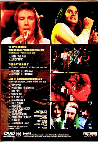 Black Sabbath Pro-Shot Collection 1978