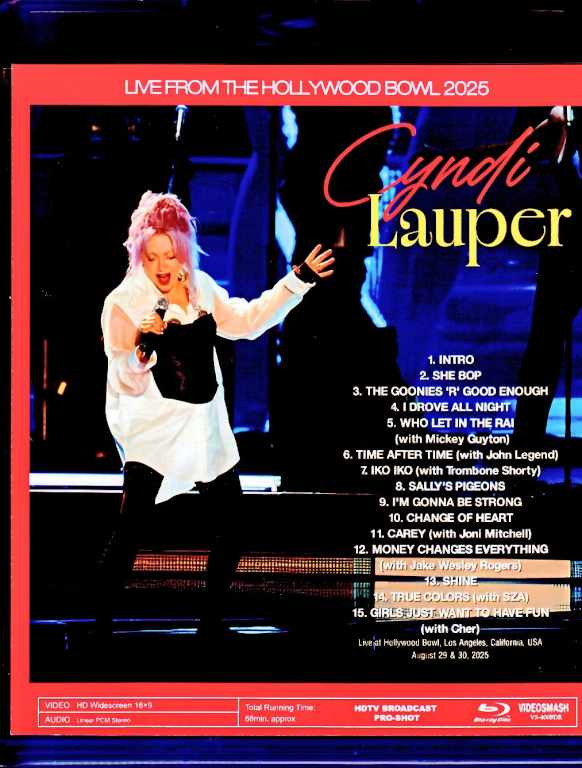 Cyndi Lauper/CA,USA 2025 Complete Multi-Cam Edition Blu-Ray Version