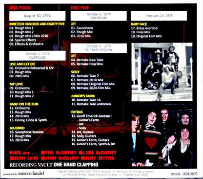 Paul McCartney Wings Paul McCartney Wings/One Hand Clapping One Hand Clapping Recording Vault Vol.2