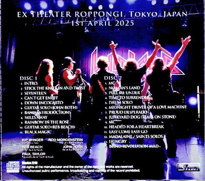 Winger/Tokyo,Japan 04.01.2025 Complete