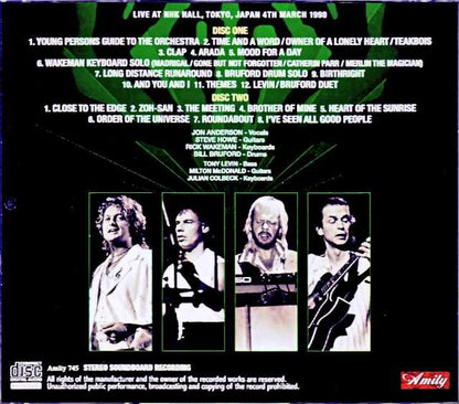 ABWH Jon Anderson,Bill Bruford,Steve Howe,Rick Wakeman/Tokyo,Japan 3.4.1990