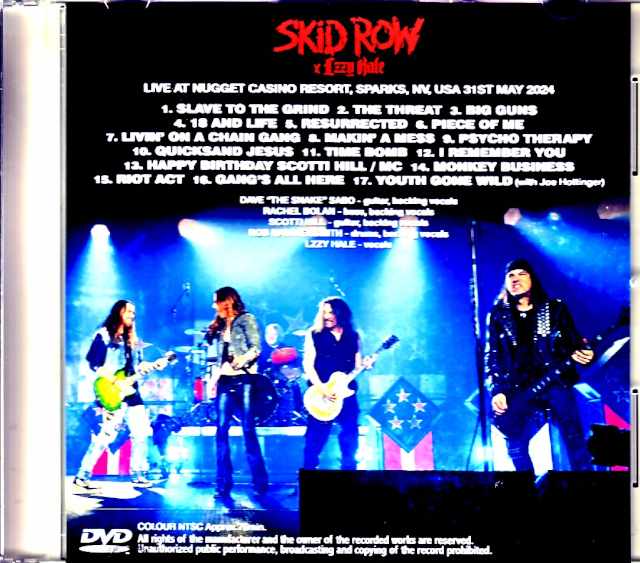 Skid Row Lzzy Hale/NV,USA 2024 Jewel Version