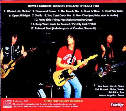 Georgia Satellites/London,UK 07.19.1988 FM Broadcast Edition