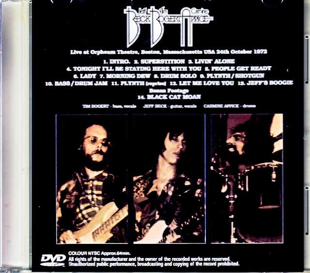 Beck, Bogert Appice / MA, USA 1972 8mm Edition Jewel Version