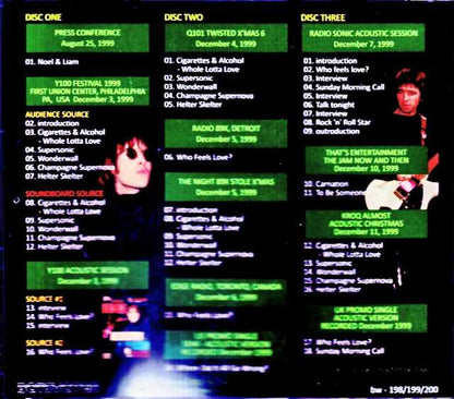 Oasis Millennium Countdown North America Mini Tour 1999 Collection