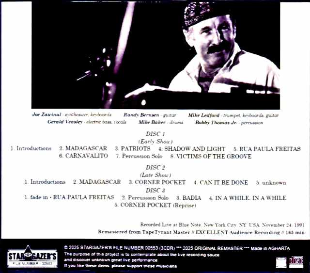 Zawinul Syndicate/NY,USA 1991 2 Shows