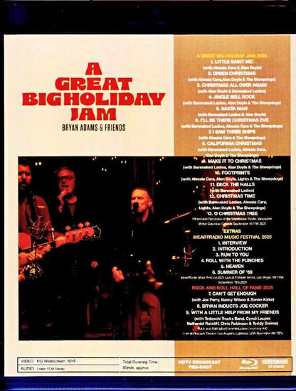 Bryan Adams and Friends Bryan Adams/Canada 2025 Multi-Cam Edition & more Blu-Ray Version