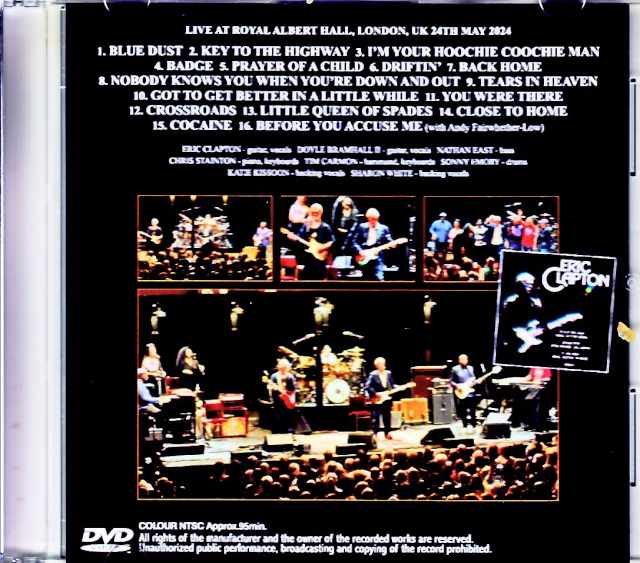 Eric Clapton/London,UK 5.24.2024 Multi-Cam Edition Jewel Version