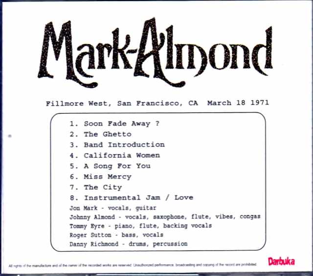 Mark-Almond/CA,USA 1971