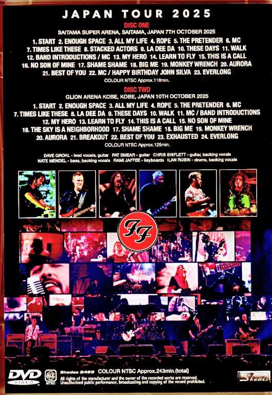 Foo Fighters/Saitama,Japan 2025 & more