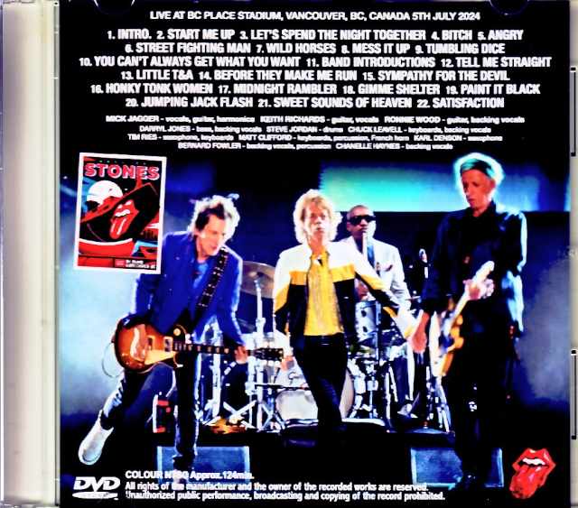 Rolling Stones/Vancouver, Canada 2024 Complete Multi-Cam Edition2 Jewel Version