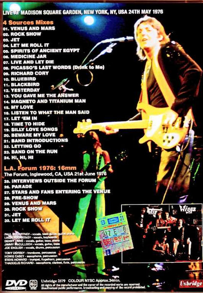 Paul McCartney Wings / NY, USA 1976 8mm Film 4 Sources Mixes Edition & more