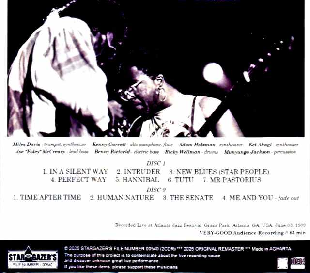 Miles Davis Kenny Garrett Miles Davis Kenny Garrett/GA,USA 06.03.1989 Remastered