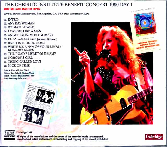 Bonnie Raitt Bonnie Raitt/CA,USA 11.16.1990 Mike Millard Master Tapes