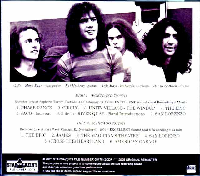Pat Metheny Group Lyle Mays Pat Metheny Lyle Mays/OR,USA 1979 & more