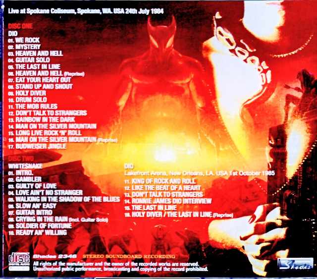 Dio Whitesnake/WA,USA 07.24.1984 Soundboard Edition & more