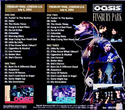 Oasis Finsbury Park 2002 Complete Edition London, UK 2002 2 Days Complete