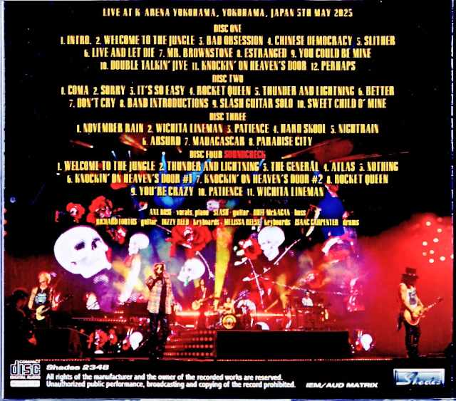 Guns N' Roses Guns N' Roses/Kanagawa,Japan 2025 Complete IEM Matrix Edition