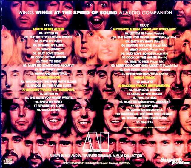 Paul McCartney Wings/Speed if Sound AI New Remix and Alternates Original Album Collection