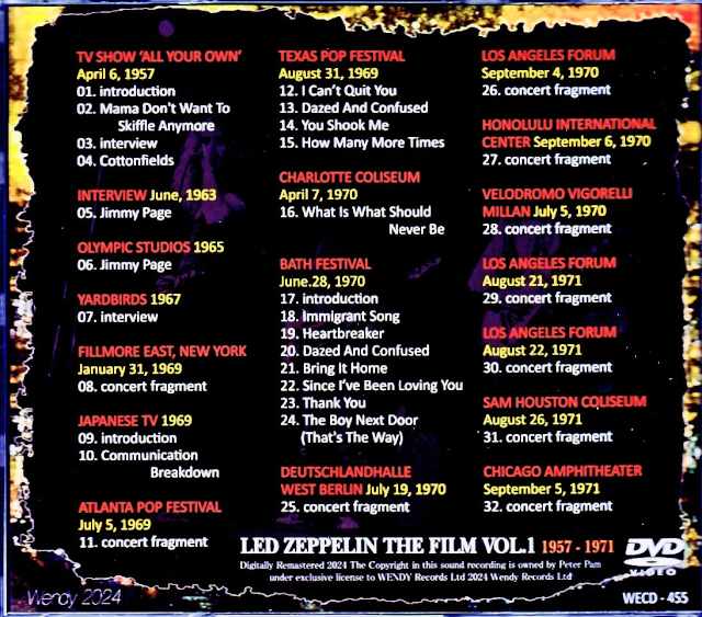 Led Zeppelin The Film 1957-1971