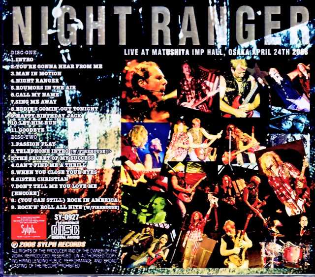Night Ranger / Osaka, Japan 04.24.2008 Complete