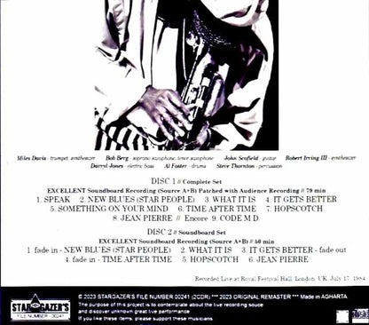 Miles Davis John Scofield,Bob Berg Miles Davis John Scofield/London,UK 1984 Complete & more