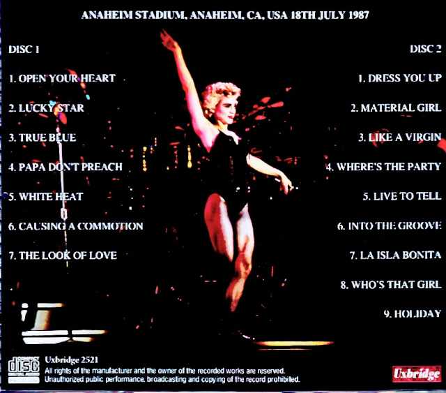 Madonna/CA,USA 07.18.1987 Marco Moir Master Edition