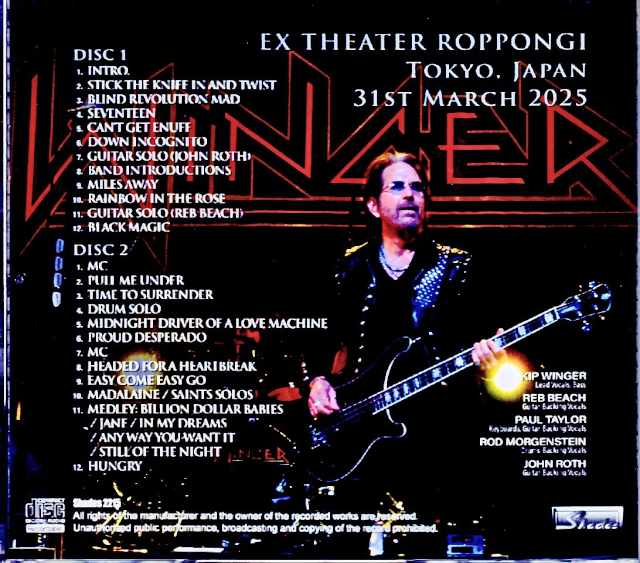 Winger/Tokyo,Japan 03.31.2025 Complete