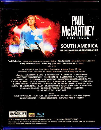 Paul McCartney Paul McCartney/Argentina 10.5.2024 Complete Blu-Ray Version