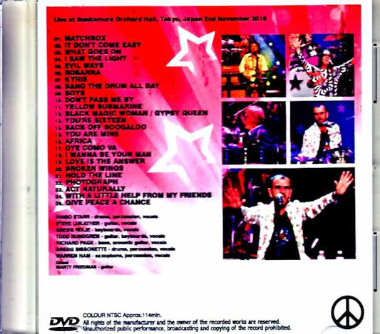 Ringo Starr and His All Starr Band Ringo Starr/Tokyo, Japan 11.2.2016 Complete Jewel Version