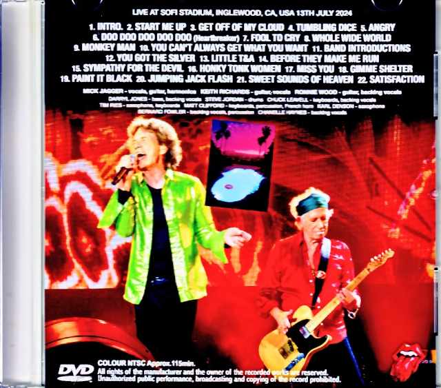 Rolling Stones/CA,USA 7.13.2024 Complete Multi-Cam Edition Jewel Version