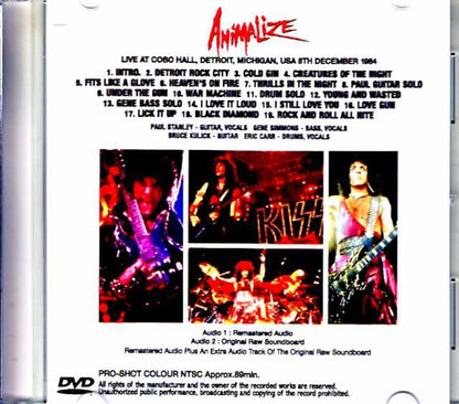 Kiss/MI,USA 1984 PRO-SHOT Audio Selectable Edition Jewel Version