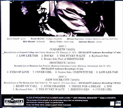 Larry Coryell Randy Brecker Larry Coryell Randy Brecker/NY,USA 1974 & more Soundboard Edition